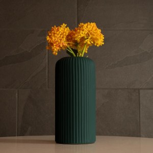 glo-21256-21256_7 GLOBOSTAR® ARTIFICIAL GARDEN KUTA 21256 ΔΙΑΚΟΣΜΗΤΙΚΟ ΚΕΡΑΜΙΚΟ ΒΑΖO ΠΡΑΣΙΝΟ Π10 X Μ10 X Υ20 CM