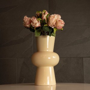 glo-21258-21258_8 GLOBOSTAR® ARTIFICIAL GARDEN DESERT 21258 ΔΙΑΚΟΣΜΗΤΙΚΟ ΚΕΡΑΜΙΚΟ ΒΑΖO ΜΠΕΖ Π14 X Μ14 X Υ25 CM
