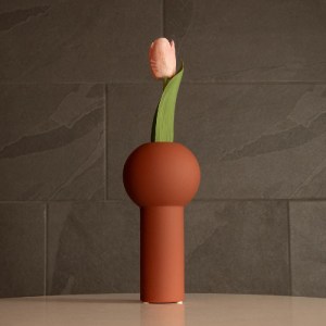 glo-21260-21260_7 GLOBOSTAR® ARTIFICIAL GARDEN COSTA RICA 21260 ΔΙΑΚΟΣΜΗΤΙΚΟ ΚΕΡΑΜΙΚΟ ΒΑΖO ΚΑΦΕ Π10 X Μ10 X Υ21CM