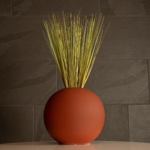 glo-21261-21261_7 GLOBOSTAR® ARTIFICIAL GARDEN SANUR 21261 ΔΙΑΚΟΣΜΗΤΙΚΟ ΚΕΡΑΜΙΚΟ ΒΑΖO ΚΑΦΕ Π22 X Μ22 X Υ20CM