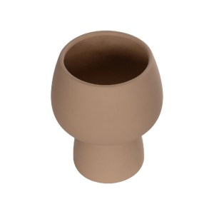 glo-21269-21269_3.webp GLOBOSTAR® ARTIFICIAL GARDEN AMBER 21269 ΔΙΑΚΟΣΜΗΤΙΚΟ ΚΕΡΑΜΙΚΟ ΒΑΖO ΚΑΦΕ Π17 X Μ17 X Υ20CM