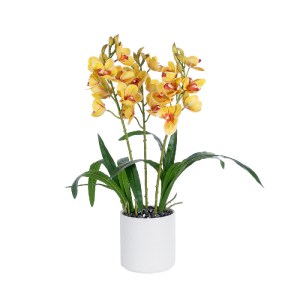 glo-21401-21401_2 GLOBOSTAR® ARTIFICIAL GARDEN YELLOW CHERRY CUMBIDIUM 21401 ΔΙΑΚΟΣΜΗΤΙΚΟ ΦΥΤΟ ΚΙΤΡΙΝΟ ΚΥΜΒΙ
