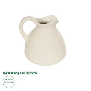 glo-21505-21505_00 GLOBOSTAR® ARTIFICIAL GARDEN ARMENOVILLE 21505 ΔΙΑΚΟΣΜΗΤΙΚΟ ΚΕΡΑΜΙΚΟ ΒΑΖO ΜΠΕΖ Μ18 X Π15 X Υ16 CM