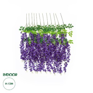 glo-21509-21509_0 GLOBOSTAR® ARTIFICIAL GARDEN VIOLET WISTERIA FLOWER BRANCH 21509 ΣΕΤ 12 ΤΕΧΝΗΤΑ ΔΙΑΚΟΣΜΗΤΙ