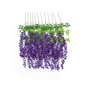 glo-21509-21509_2 GLOBOSTAR® ARTIFICIAL GARDEN VIOLET WISTERIA FLOWER BRANCH 21509 ΣΕΤ 12 ΤΕΧΝΗΤΑ ΔΙΑΚΟΣΜΗΤΙ