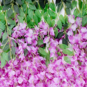 glo-21510-21510_4 GLOBOSTAR® ARTIFICIAL GARDEN PURPLE WISTERIA FLOWER BRANCH 21510 ΣΕΤ 12 ΤΕΧΝΗΤΑ ΔΙΑΚΟΣΜΗΤΙ