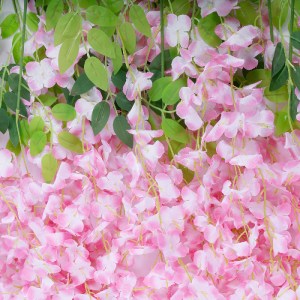 glo-21511-21511_4 GLOBOSTAR® ARTIFICIAL GARDEN PALE PINK WISTERIA FLOWER BRANCH 21511 ΣΕΤ 12 ΤΕΧΝΗΤΑ ΔΙΑΚΟΣΜ