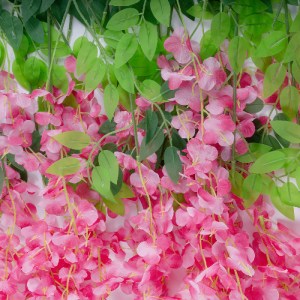 glo-21512-21512_4 GLOBOSTAR® ARTIFICIAL GARDEN HOT PINK WISTERIA FLOWER BRANCH 21512 ΣΕΤ 12 ΤΕΧΝΗΤΑ ΔΙΑΚΟΣΜΗ