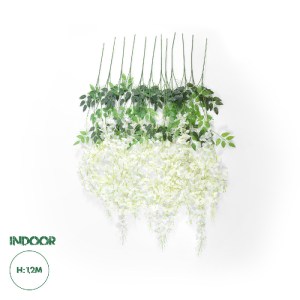 glo-21513-21513_0 GLOBOSTAR® ARTIFICIAL GARDEN WHITE WISTERIA FLOWER BRANCH 21513 ΣΕΤ 12 ΤΕΧΝΗΤΑ ΔΙΑΚΟΣΜΗΤΙΚ