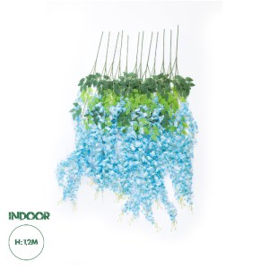 glo-21515-21515_0 GLOBOSTAR® ARTIFICIAL GARDEN BLUE WISTERIA FLOWER BRANCH 21515 ΣΕΤ 12 ΤΕΧΝΗΤΑ ΔΙΑΚΟΣΜΗΤΙΚΑ