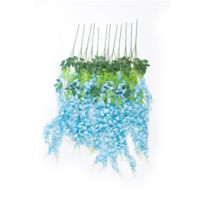 glo-21515-21515_2 GLOBOSTAR® ARTIFICIAL GARDEN BLUE WISTERIA FLOWER BRANCH 21515 ΣΕΤ 12 ΤΕΧΝΗΤΑ ΔΙΑΚΟΣΜΗΤΙΚΑ