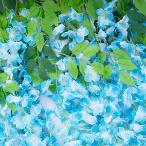 glo-21515-21515_4 GLOBOSTAR® ARTIFICIAL GARDEN BLUE WISTERIA FLOWER BRANCH 21515 ΣΕΤ 12 ΤΕΧΝΗΤΑ ΔΙΑΚΟΣΜΗΤΙΚΑ