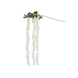 glo-21516-21516_2 GLOBOSTAR® ARTIFICIAL GARDEN WHITE WISTERIA FLOWER BRANCH 21516 ΤΕΧΝΗΤΟ ΔΙΑΚΟΣΜΗΤΙΚΟ ΚΛΑΔΙ