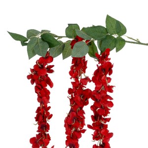 glo-21519-21519_3 GLOBOSTAR® ARTIFICIAL GARDEN RED WISTERIA FLOWER BRANCH 21519 ΤΕΧΝΗΤΟ ΔΙΑΚΟΣΜΗΤΙΚΟ ΚΛΑΔΙ Β