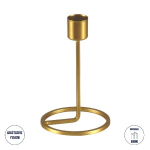 glo-35106-35106_0 GLOBOSTAR® EVELYN 35106 ΚΗΡΟΠΗΓΙΟ ΜΕΤΑΛΛΙΚΟ ΧΡΥΣΟ Φ9.5 X Υ15CM