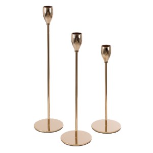 glo-35110-35110_2 GLOBOSTAR® ISABELLA 35110 ΣΕΤ 3 ΤΕΜ. ΚΗΡΟΠΗΓΙΑ ΜΕΤΑΛΛΙΚΑ ΧΑΛΚΙΝΑ Φ8 X Υ33CM - Φ8 X Υ28.5CM