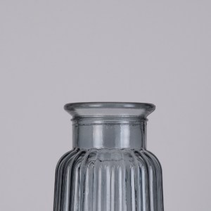 glo-35601-35601_4 GLOBOSTAR® LAYLA 35601 ΔΙΑΚΟΣΜΗΤΙΚΟ ΒΑΖΟ ΓΥΑΛΙΝΟ ΓΚΡΙ Φ11 X Υ22CM