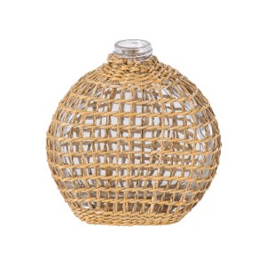 glo-35624-35624_0 GLOBOSTAR® MANDY 35624 ΔΙΑΚΟΣΜΗΤΙΚΟ ΒΑΖΟ ΓΥΑΛΙΝΟ ΔΙΑΦΑΝΟ ΜΕ ΜΠΑΜΠΟΥ Μ10.5 X Π4 X Υ11CM