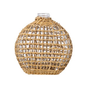 glo-35624-35624_3 GLOBOSTAR® MANDY 35624 ΔΙΑΚΟΣΜΗΤΙΚΟ ΒΑΖΟ ΓΥΑΛΙΝΟ ΔΙΑΦΑΝΟ ΜΕ ΜΠΑΜΠΟΥ Μ10.5 X Π4 X Υ11CM