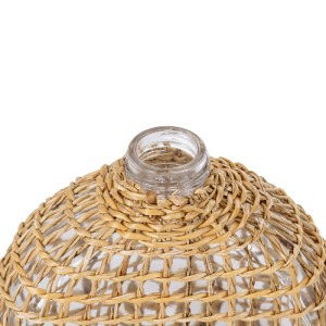glo-35624-35624_4 GLOBOSTAR® MANDY 35624 ΔΙΑΚΟΣΜΗΤΙΚΟ ΒΑΖΟ ΓΥΑΛΙΝΟ ΔΙΑΦΑΝΟ ΜΕ ΜΠΑΜΠΟΥ Μ10.5 X Π4 X Υ11CM