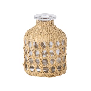 glo-35629-35629_0 GLOBOSTAR® MANDY 35629 ΔΙΑΚΟΣΜΗΤΙΚΟ ΒΑΖΟ ΓΥΑΛΙΝΟ ΔΙΑΦΑΝΟ ΜΕ ΜΠΑΜΠΟΥ Φ8.5 X Υ11.5CM