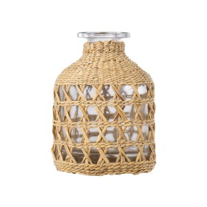 glo-35629-35629_2 GLOBOSTAR® MANDY 35629 ΔΙΑΚΟΣΜΗΤΙΚΟ ΒΑΖΟ ΓΥΑΛΙΝΟ ΔΙΑΦΑΝΟ ΜΕ ΜΠΑΜΠΟΥ Φ8.5 X Υ11.5CM