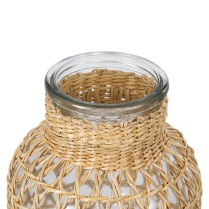 glo-35631-35631_3 GLOBOSTAR® MANDY 35631 ΔΙΑΚΟΣΜΗΤΙΚΟ ΒΑΖΟ ΓΥΑΛΙΝΟ ΔΙΑΦΑΝΟ ΜΕ ΜΠΑΜΠΟΥ Φ10.5 X Υ20CM
