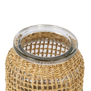 glo-35633-35633_3 GLOBOSTAR® MANDY 35633 ΔΙΑΚΟΣΜΗΤΙΚΟ ΒΑΖΟ ΓΥΑΛΙΝΟ ΔΙΑΦΑΝΟ ΜΕ ΜΠΑΜΠΟΥ Φ10.5 X Υ11CM