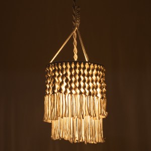 glo-36204-36204_2 GLOBOSTAR® ALGERIA 36204 BOHO ΚΡΕΜΑΣΤΟ ΦΩΤΙΣΤΙΚΟ ΜΑΚΡΑΜΕ ΜΟΝΟΦΩΤΟ 1 X E27 IP20 ΜΠΕΖ ΥΦΑΣΜΑ