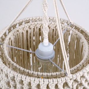glo-36204-36204_6 GLOBOSTAR® ALGERIA 36204 BOHO ΚΡΕΜΑΣΤΟ ΦΩΤΙΣΤΙΚΟ ΜΑΚΡΑΜΕ ΜΟΝΟΦΩΤΟ 1 X E27 IP20 ΜΠΕΖ ΥΦΑΣΜΑ