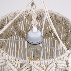 glo-36206-36206_6 GLOBOSTAR® CONGO 36206 BOHO ΚΡΕΜΑΣΤΟ ΦΩΤΙΣΤΙΚΟ ΜΑΚΡΑΜΕ ΜΟΝΟΦΩΤΟ 1 X E27 IP20 ΜΠΕΖ ΥΦΑΣΜΑ -