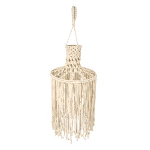 glo-36207-36207_3 GLOBOSTAR® 36207 SENEGAL BOHO ΚΑΠΕΛΟ ΦΩΤΙΣΤΙΚΟΥ- ΜΑΚΡΑΜΕ ΠΛΕΚΤΟ ΧΕΙΡΟΠΟΙΗΤΟ ΜΠΕΖ ΣΧΟΙΝΙ Μ3