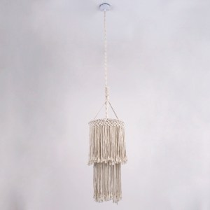 glo-36208-36208_3 GLOBOSTAR® ZAMBIA 36208 BOHO ΚΡΕΜΑΣΤΟ ΦΩΤΙΣΤΙΚΟ ΜΑΚΡΑΜΕ ΜΟΝΟΦΩΤΟ 1 X E27 IP20 ΜΠΕΖ ΥΦΑΣΜΑ 