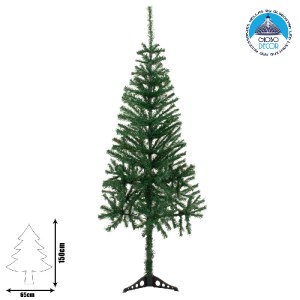 glo-36803-b243c9_36803_1 GLOBOSTAR® CRAZY CHRISTMAS ΧΡΙΣΤΟΥΓΕΝΝΙΑΤΙΚΟ ΔΕΝΤΡΟ SANTACLAUS Φ65 X Υ150ΕΚ ΠΡΑΣΙΝΟ ΜΕ ΠΛΑ
