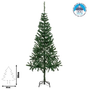 glo-36804-195688_36804_1 GLOBOSTAR® CRAZY CHRISTMAS ΧΡΙΣΤΟΥΓΕΝΝΙΑΤΙΚΟ ΔΕΝΤΡΟ SANTACLAUS Φ80 X Υ180ΕΚ ΠΡΑΣΙΝΟ ΜΕ ΜΕΤ