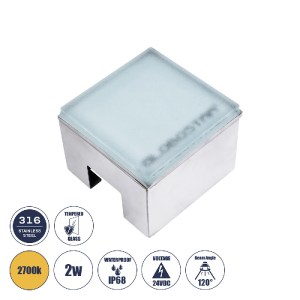 glo-60365-60365_0 GLOBOSTAR® CYBOLITHOS 60365 ΧΩΝΕΥΤΟ ΦΩΤΙΣΤΙΚΟ ΣΠΟΤ ΔΑΠΕΔΟΥ LED 2W 260LM 120° DC 24V ΑΔΙΑΒΡ