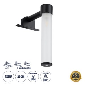 glo-60404-c29e77_60404_0 GLOBOSTAR® ELSA 60404 ΜΟΝΤΕΡΝΟ ΦΩΤΙΣΤΙΚΟ ΤΟΙΧΟΥ - ΑΠΛΙΚΑ ΚΑΘΡΕΠΤΗ ΜΠΑΝΙΟΥ - ΠΙΝΑΚΑ 1 X G9 