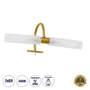 glo-60413-e7b134_60413_0 GLOBOSTAR® FLORA 60413 ΜΟΝΤΕΡΝΟ ΦΩΤΙΣΤΙΚΟ ΤΟΙΧΟΥ - ΑΠΛΙΚΑ ΚΑΘΡΕΠΤΗ ΜΠΑΝΙΟΥ - ΠΙΝΑΚΑ 2 X G9