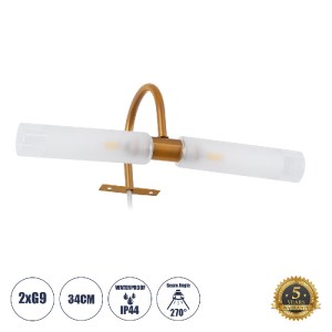 glo-60415-60415_0 GLOBOSTAR® FLORA 60415 ΜΟΝΤΕΡΝΟ ΦΩΤΙΣΤΙΚΟ ΤΟΙΧΟΥ - ΑΠΛΙΚΑ ΚΑΘΡΕΠΤΗ ΜΠΑΝΙΟΥ - ΠΙΝΑΚΑ 2 X G9