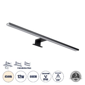 glo-60420-60420_00 GLOBOSTAR® NINA 60420 ΜΟΝΤΕΡΝΟ ΦΩΤΙΣΤΙΚΟ ΤΟΙΧΟΥ - ΑΠΛΙΚΑ ΚΑΘΡΕΠΤΗ ΜΠΑΝΙΟΥ - ΠΙΝΑΚΑ LED 12W
