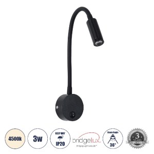 glo-60878-95fcab_60878_0 GLOBOSTAR® GOOSE 60878 ΜΟΝΤΕΡΝΟ ΦΩΤΙΣΤΙΚΟ ΤΟΙΧΟΥ - ΑΠΛΙΚΑ ΞΕΝΟΔΟΧΕΙΟΥ BED SIDE LED 3W 300L