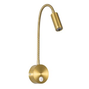 glo-60880-60880_2 GLOBOSTAR® GOOSE 60880 ΜΟΝΤΕΡΝΟ ΦΩΤΙΣΤΙΚΟ ΤΟΙΧΟΥ - ΑΠΛΙΚΑ ΞΕΝΟΔΟΧΕΙΟΥ BED SIDE LED 3W 300L