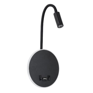 glo-60883-60883_2 GLOBOSTAR® GOOSE 60883 ΜΟΝΤΕΡΝΟ ΦΩΤΙΣΤΙΚΟ ΤΟΙΧΟΥ - ΑΠΛΙΚΑ ΞΕΝΟΔΟΧΕΙΟΥ BED SIDE LED 6W 600L