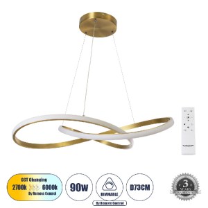 glo-60916-b4b393_60916_0 GLOBOSTAR® DEXTER 60916 ΚΡΕΜΑΣΤΟ ΦΩΤΙΣΤΙΚΟ ΟΡΟΦΗΣ DESIGN LED CCT 90W 10080LM 300° AC 220-2