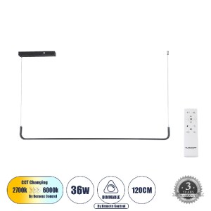 glo-60921-472d0c_60921_0 GLOBOSTAR® LINARIA 60921 ΚΡΕΜΑΣΤΟ ΦΩΤΙΣΤΙΚΟ ΟΡΟΦΗΣ DESIGN LED CCT 36W 4150LM 200° AC 220-2