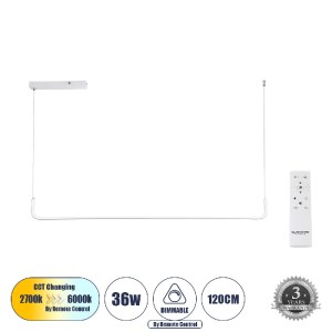 glo-60922-e6082a_60922_0 GLOBOSTAR® LINARIA 60922 ΚΡΕΜΑΣΤΟ ΦΩΤΙΣΤΙΚΟ ΟΡΟΦΗΣ DESIGN LED CCT 36W 4150LM 200° AC 220-2