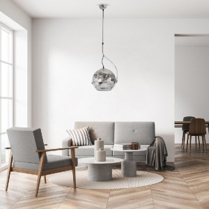 glo-60928-post_108 GLOBOSTAR® GLASSO 60928 ΜΟΝΤΕΡΝΟ ΚΡΕΜΑΣΤΟ ΦΩΤΙΣΤΙΚΟ ΜΠΑΛΑ ΜΟΝΟΦΩΤΟ 1 X E27 IP20 ΑΣΗΜΙ ΓΥΑΛ