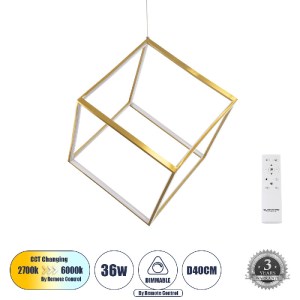 glo-60930-60930_0 GLOBOSTAR® KIBOO 60930 ΜΟΝΤΕΡΝΟ ΚΡΕΜΑΣΤΟ ΦΩΤΙΣΤΙΚΟ ΟΡΟΦΗΣ LED 36W 4150LM 360° AC 220-240V 