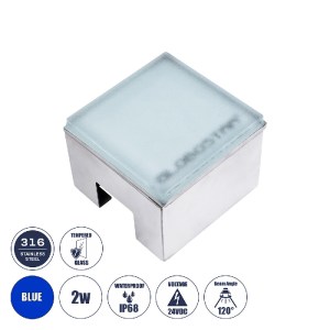 glo-60946-60946_0 GLOBOSTAR® CYBOLITHOS 60946 ΧΩΝΕΥΤΟ ΦΩΤΙΣΤΙΚΟ ΣΠΟΤ ΔΑΠΕΔΟΥ LED 2W 200LM 120° DC 24V ΑΔΙΑΒΡ