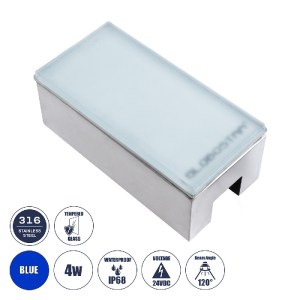 glo-60952-60952_0 GLOBOSTAR® CYBOLITHOS 60952 ΧΩΝΕΥΤΟ ΦΩΤΙΣΤΙΚΟ ΣΠΟΤ ΔΑΠΕΔΟΥ LED 4W 400LM 120° DC 24V ΑΔΙΑΒΡ